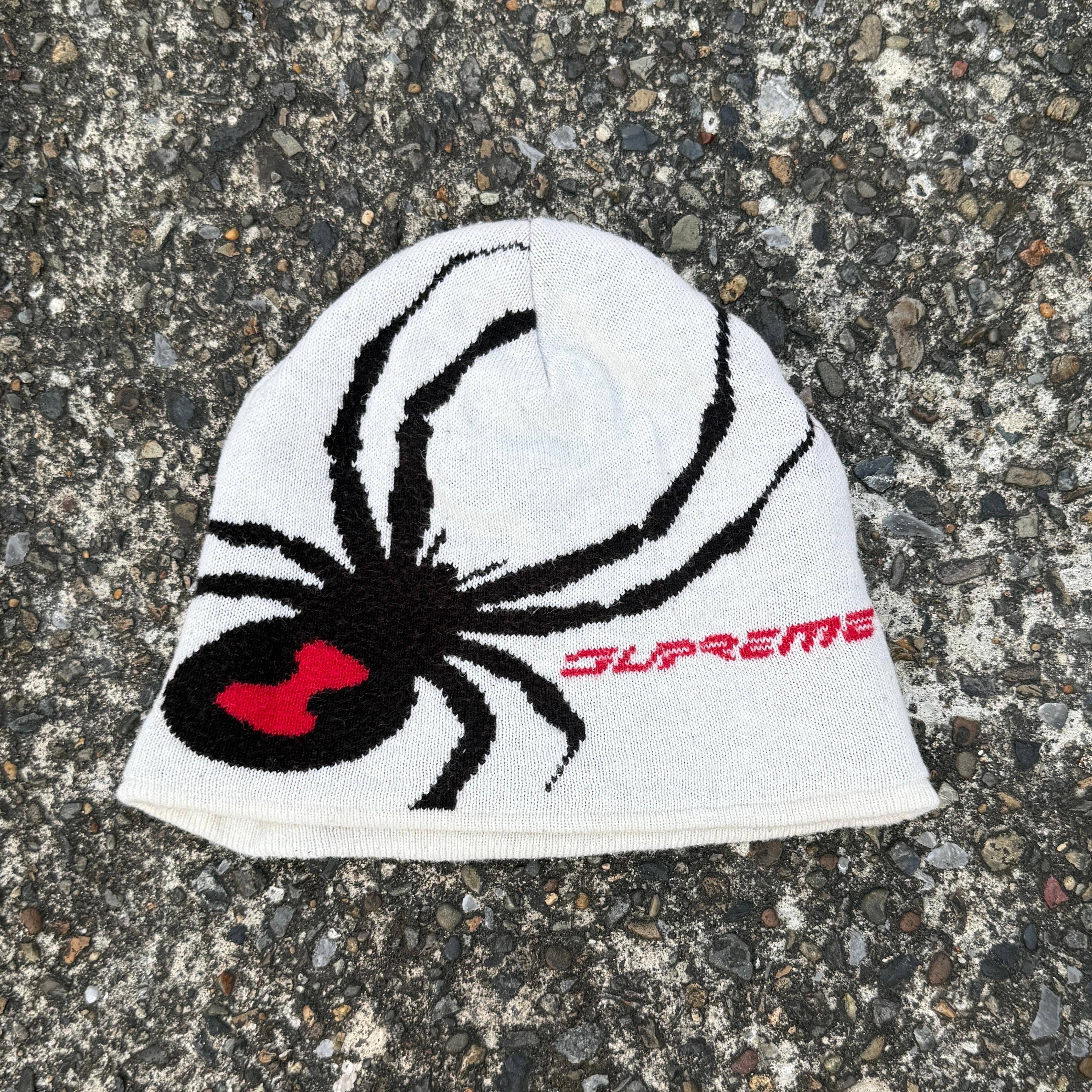 シュプリーム x スパイダー ビーニー "ホワイト"