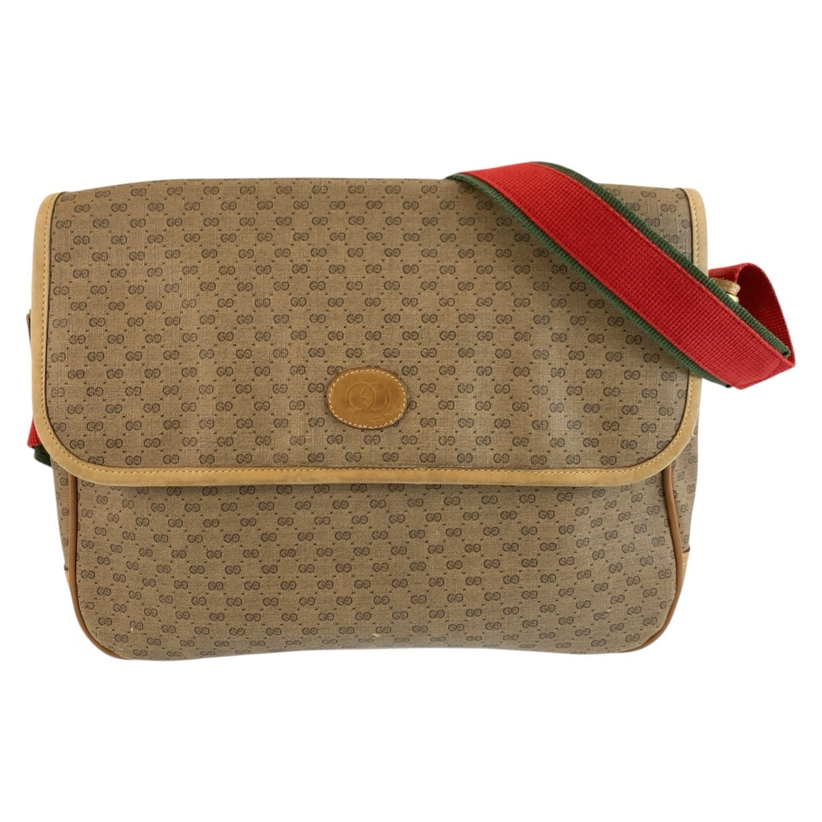 GUCCI グッチ ヴィンテージ マイクロGG シェリーライン ベージュ GGスプリームキャンバス ショルダーバッグ 男女兼用 603747 【中古】