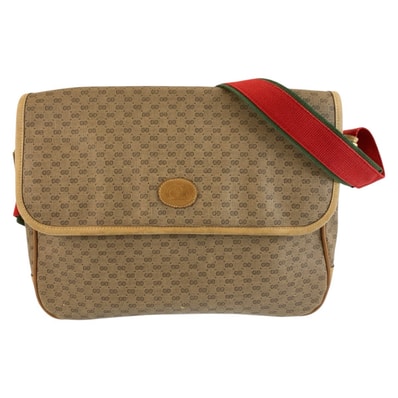 GUCCI グッチ ヴィンテージ マイクロGG シェリーライン ベージュ GGスプリームキャンバス ショルダーバッグ 男女兼用 603747 【中古】