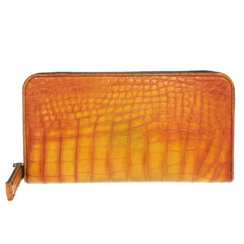 ベルルッティ    ラウンドファスナー アリゲーター  オレンジ