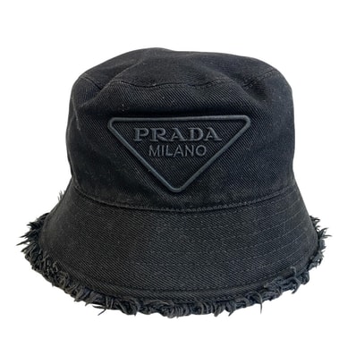 プラダ PRADA ハット トライアングルロゴ 1HC137 2FMB ブラック