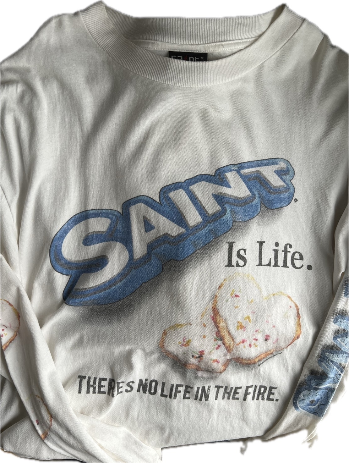 SAINT Mxxxxxx x Shermer LS Tee_Heart Ckie "White"