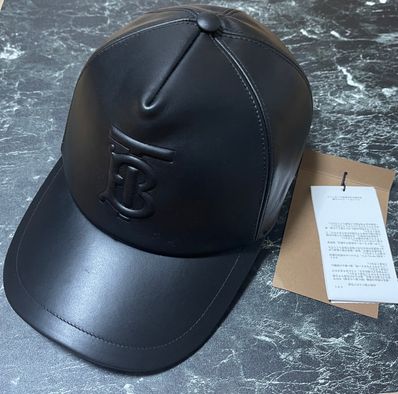 ★新品未使用★ BURBERRY TBロゴ レザー キャップ