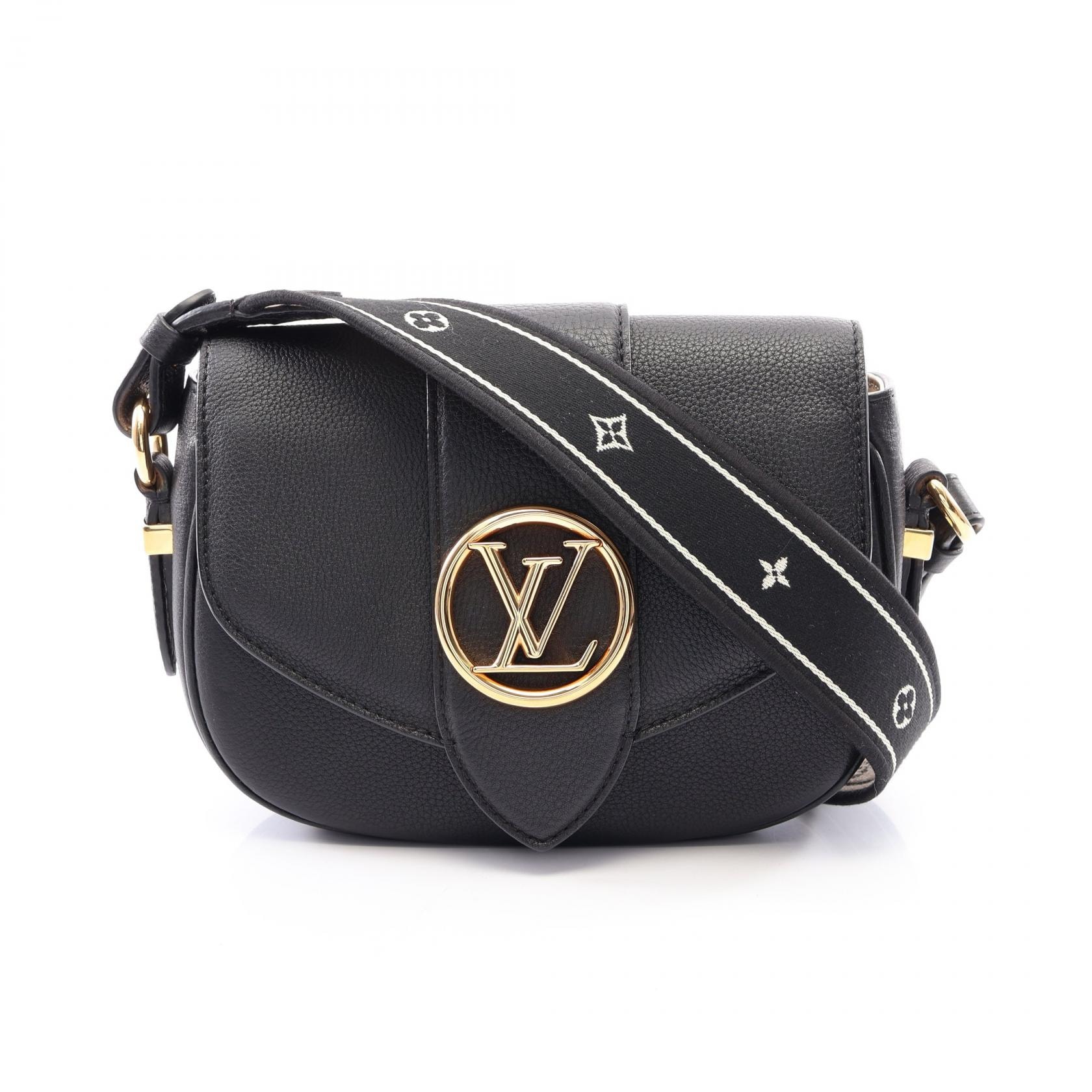 ルイ・ヴィトン LOUIS VUITTON LV PONT 9 LVポンヌフ ソフトPM ノワール ショルダーバッグ バッグ レザー ノワール レディース ブラック系 M58727 【中古】