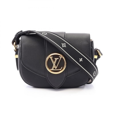 ルイ・ヴィトン LOUIS VUITTON LV PONT 9 LVポンヌフ ソフトPM ノワール ショルダーバッグ バッグ レザー ノワール レディース ブラック系 M58727 【中古】