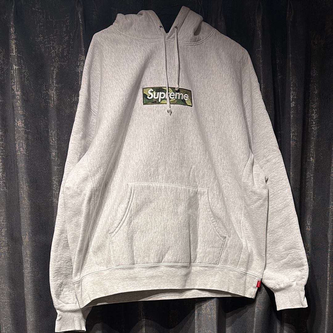Supreme Box Logo Hooded Sweatshirt "Ash Grey" (23FW)