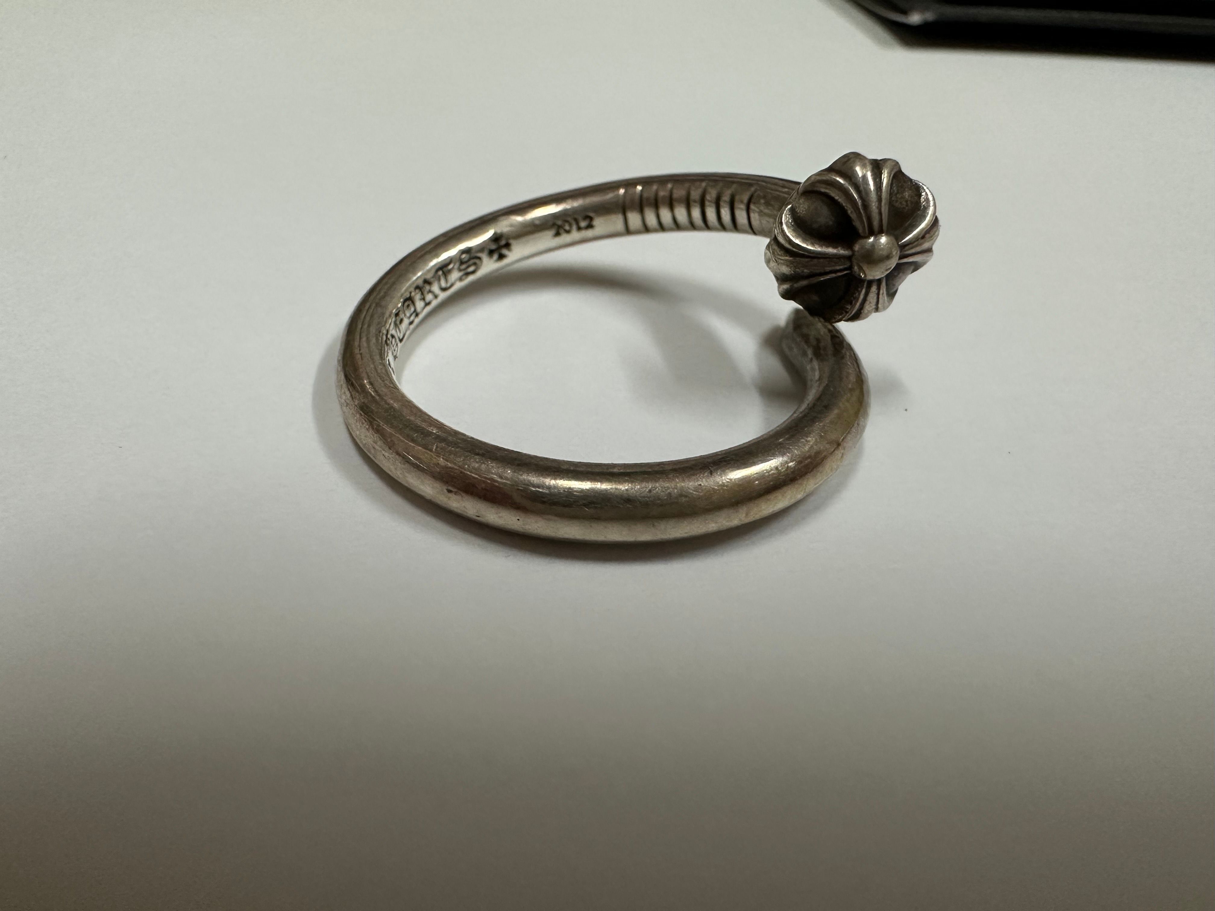 Chrome Hearts Nail Ring with Cross Ball "Silver"