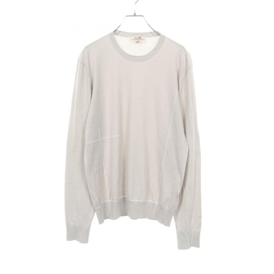 エルメス HERMES ニット 衣料品 トップス コットン メンズ グレー系 【中古】