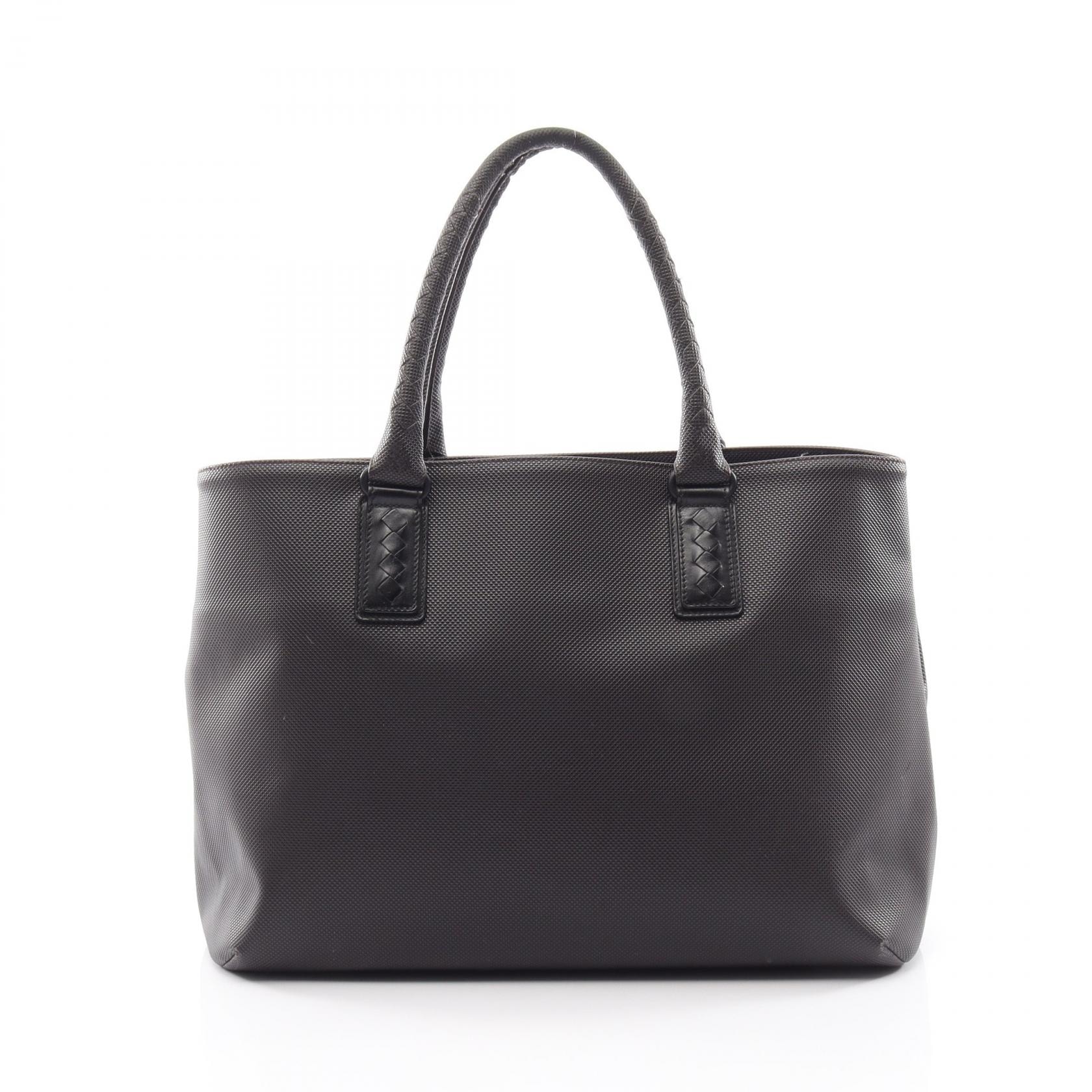 ボッテガヴェネタ BOTTEGA VENETA マルコポーロ イントレッチオジェット トートバッグ バッグ PVCコーティングキャンバス レザー メンズ ブラウン系 / ブラック系 222498 【中古】