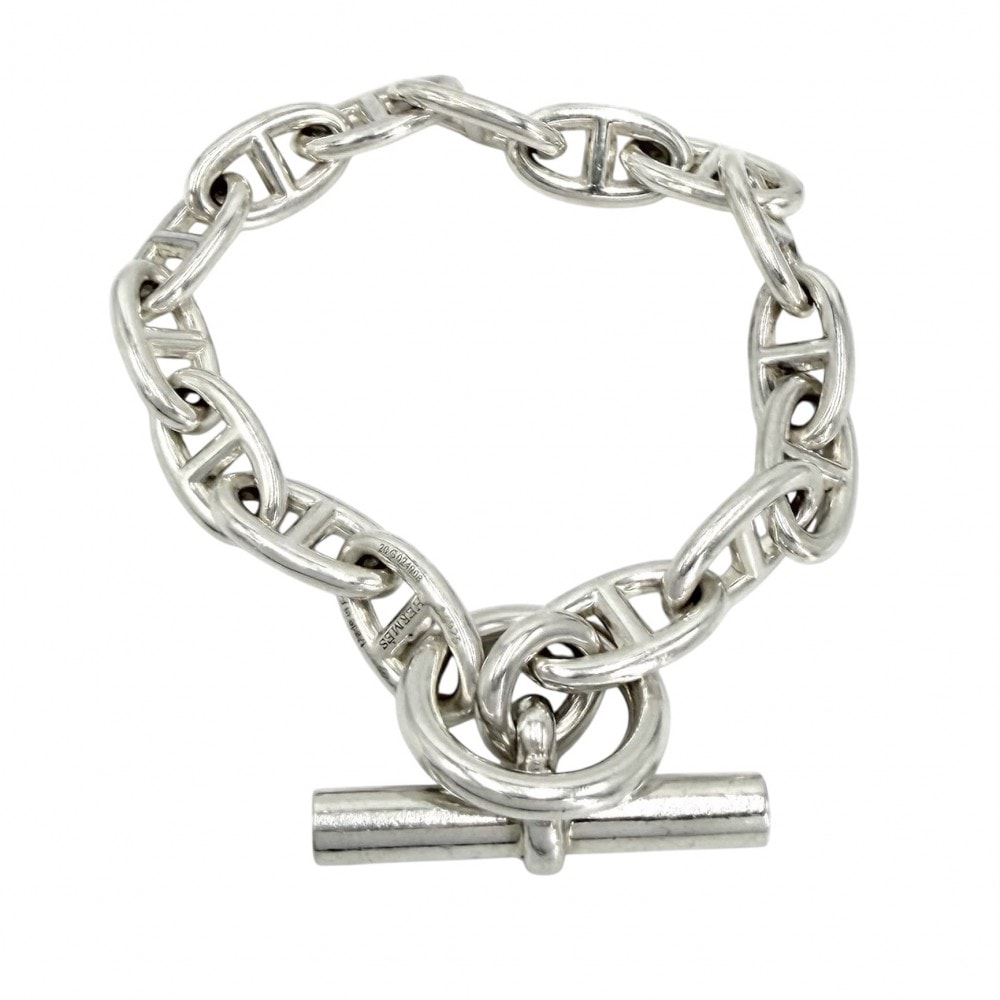 HERMES エルメス ブレスレット シェーヌダンクルGM アクセサリー ジュエリー 16コマ シルバー925 メンズ 約73.8g【中古品】