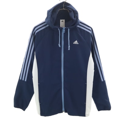美品 adidas アディダス ウインドブレーカー OT ネイビー ジャケット