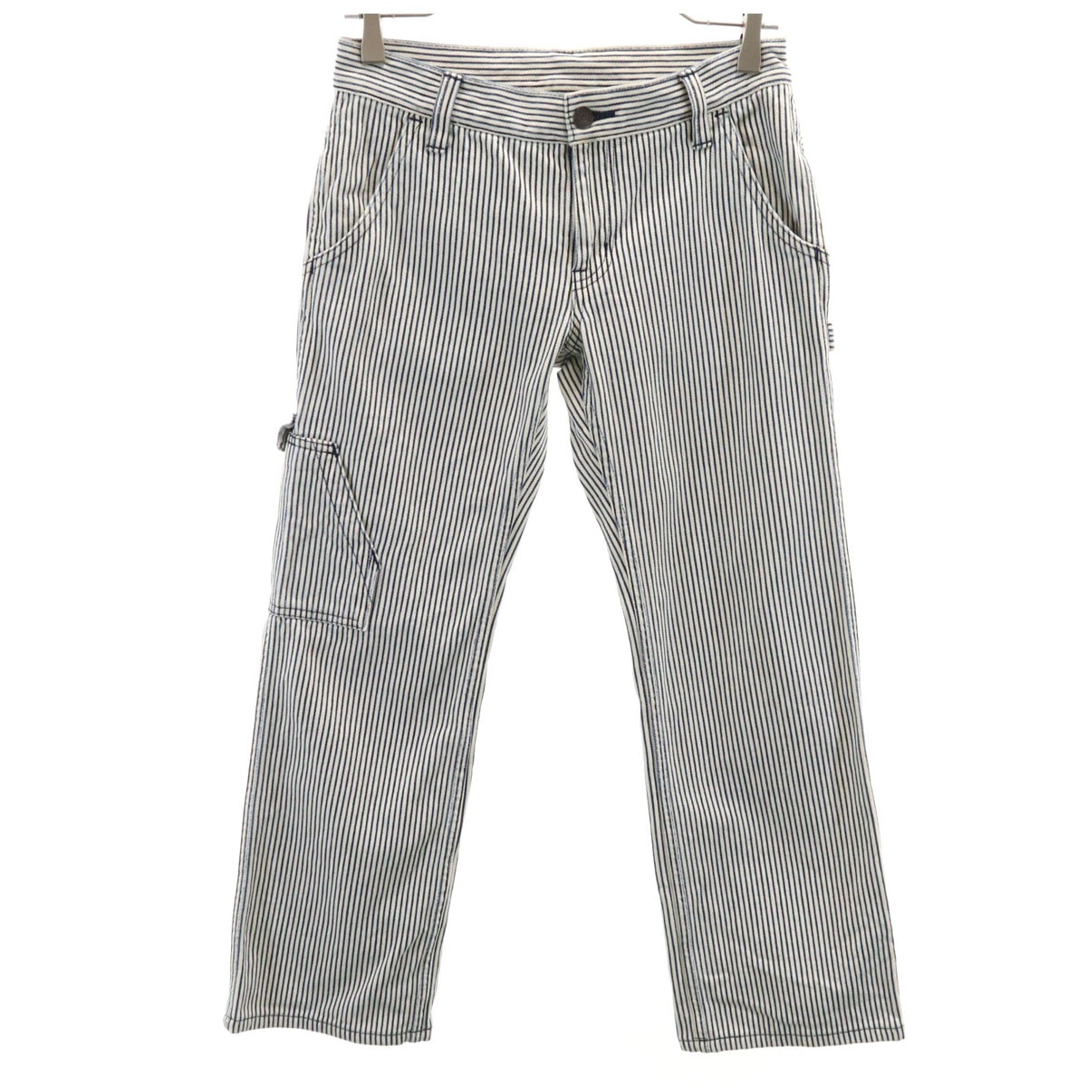 HYSTERIC GLAMOUR ヒステリックグラマー 日本製 ヒッコリーストライプ ペインターパンツ S アイボリー