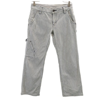 HYSTERIC GLAMOUR ヒステリックグラマー 日本製 ヒッコリーストライプ ペインターパンツ S アイボリー