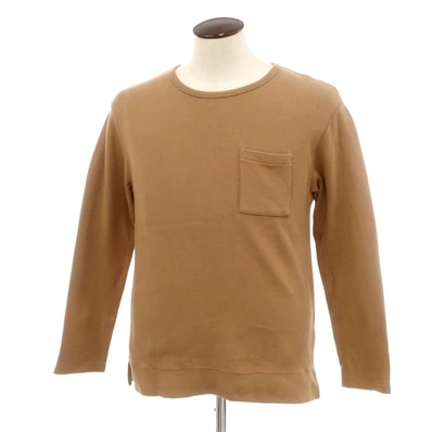 【中古】ジャーナルスタンダード JOURNAL STANDARD コットン クルーネック ポケット 長袖Tシャツ ブラウン【サイズL】【メンズ】