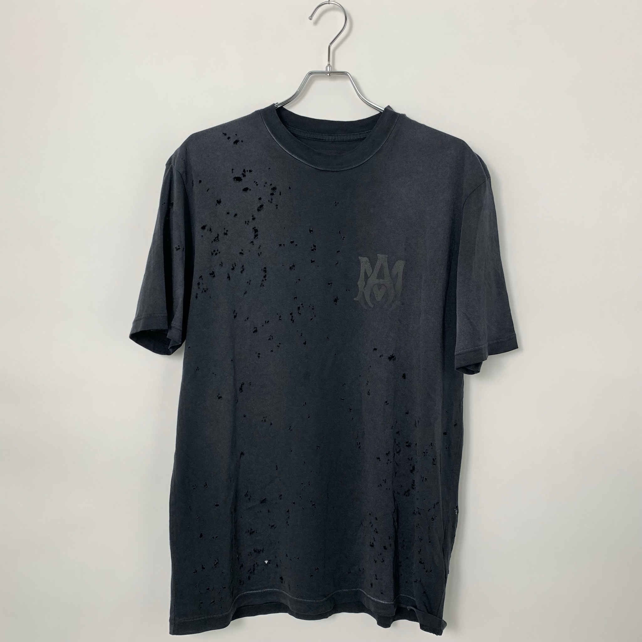 AMIRI MA Logo Shotgun Tee "Faded Black"