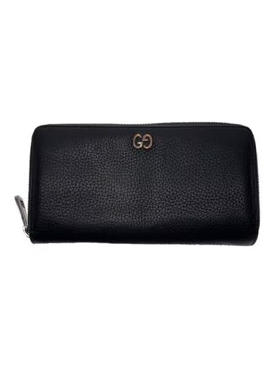 GUCCI Leather Zip Around Wallet "Black"