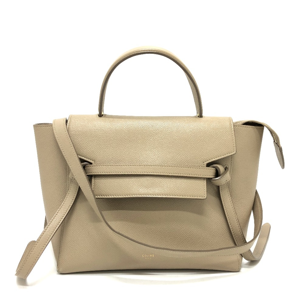 セリーヌ CELINE ベルトバッグ 189153 マイクロ 2WAYバッグ ショルダーバッグ 肩掛けバッグ カバン バッグ ハンドバッグ レザー ベージュ