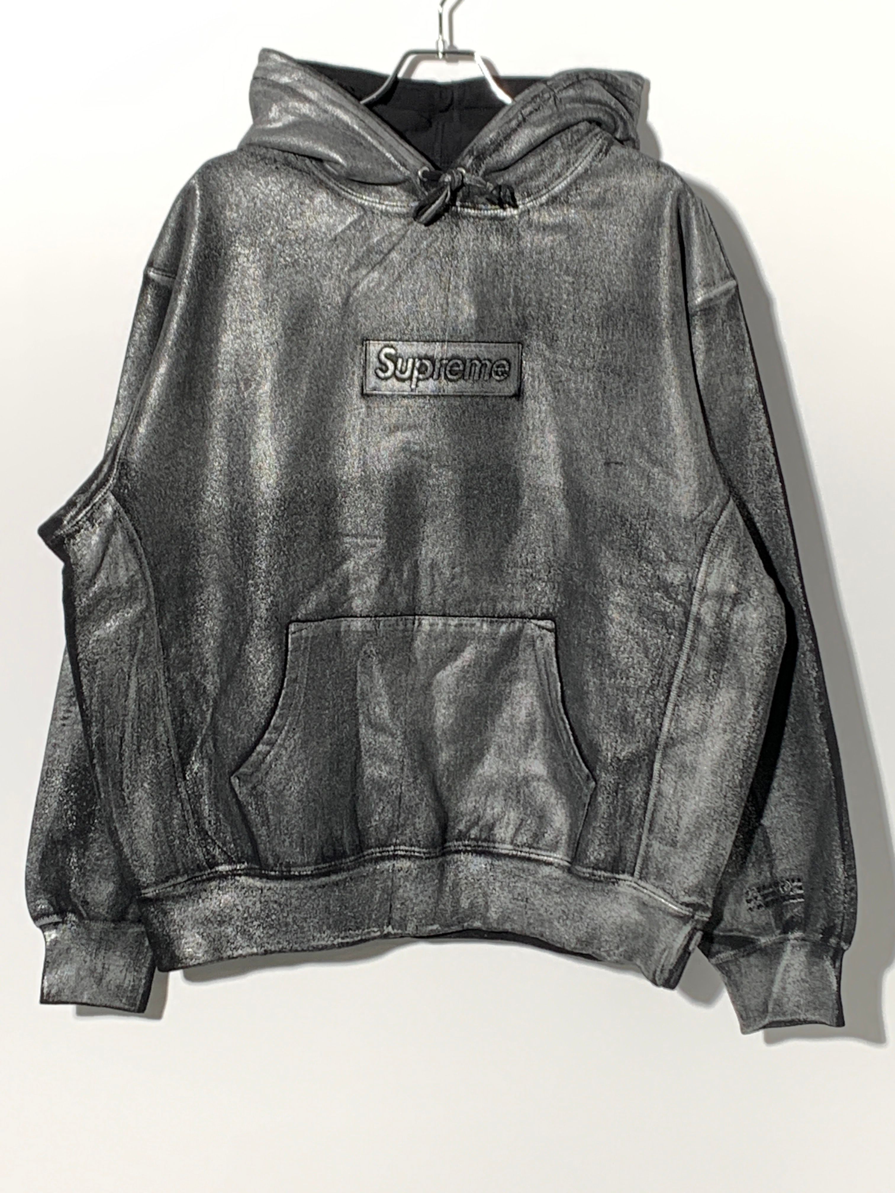 Supreme x MM6 Maison Margiela Foil Box Logo Hooded Sweatshirt "Black"