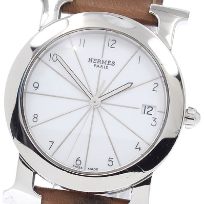 エルメス Hウォッチ ロンド デイト HR1.510 レディース 【中古】