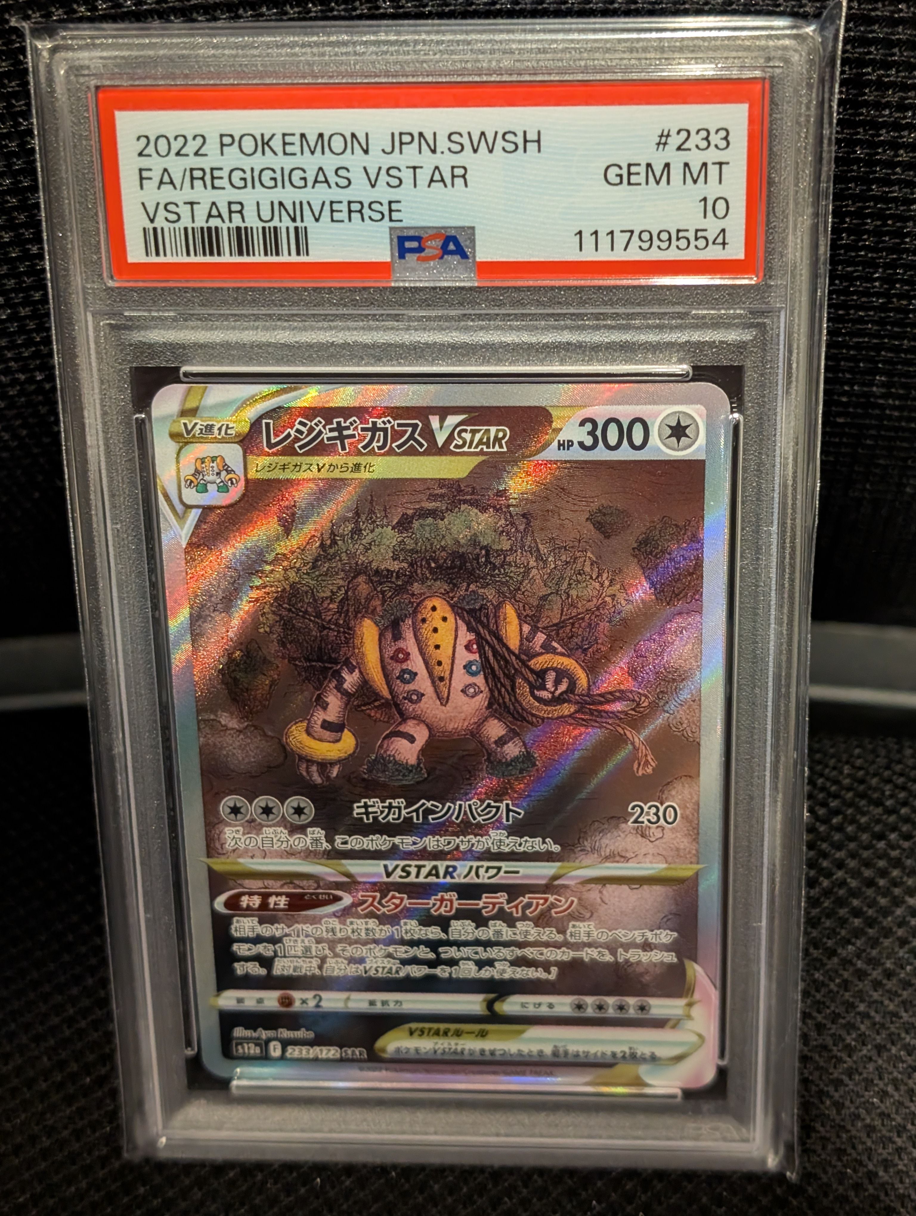 ★PSA10★【レジギガスVSTAR/SAR/S12a】233/172 Regigigas VSTAR SAR 233/172 S12a VSTAR Universe - Pokemon