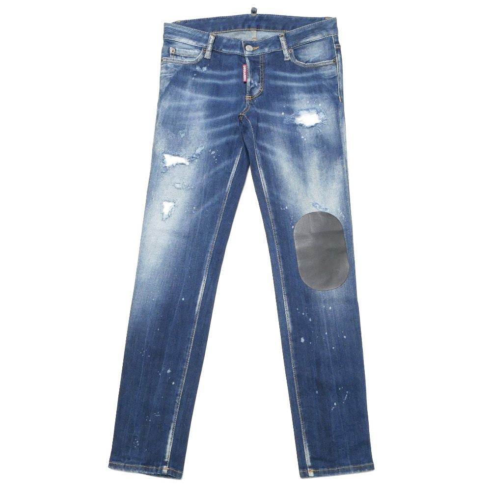 DSQUARED2 ディースクエアード Jennifer Jean デニムパンツ サイズ38 スキニー ジーンズ ストレッチ エイジング加工 イタリア製 ブランド古着【中古】20260121/RA7348