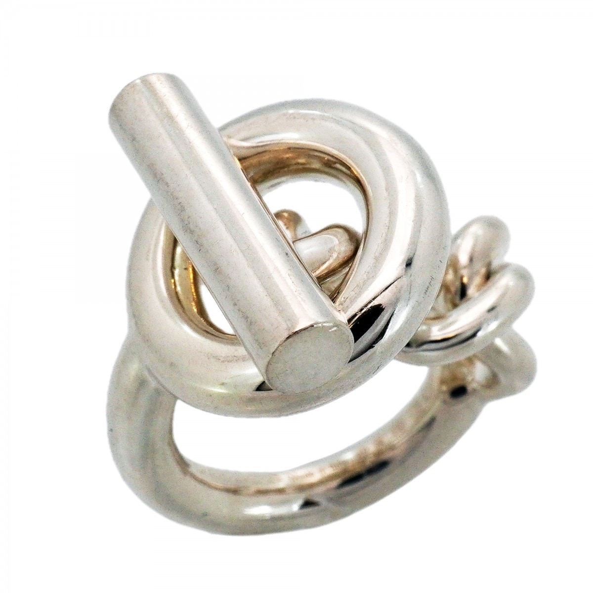 【6jcb0838】エルメス リング クロワゼット シルバー925 #49【中古】レディース