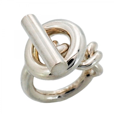 【6jcb0838】エルメス リング クロワゼット シルバー925 #49【中古】レディース