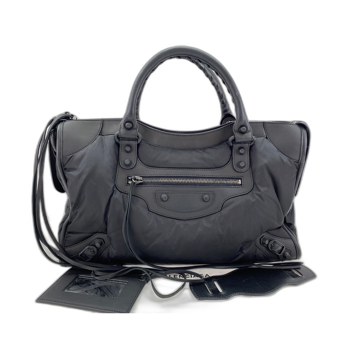 バレンシアガ BALENCIAGA クラッシックナイロンシティ ショルダーバッグ【中古】