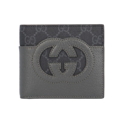 グッチ ニューバスケット インターロッキングG 二つ折り財布 GGスプリームキャンバス 701417 メンズ GUCCI 中古