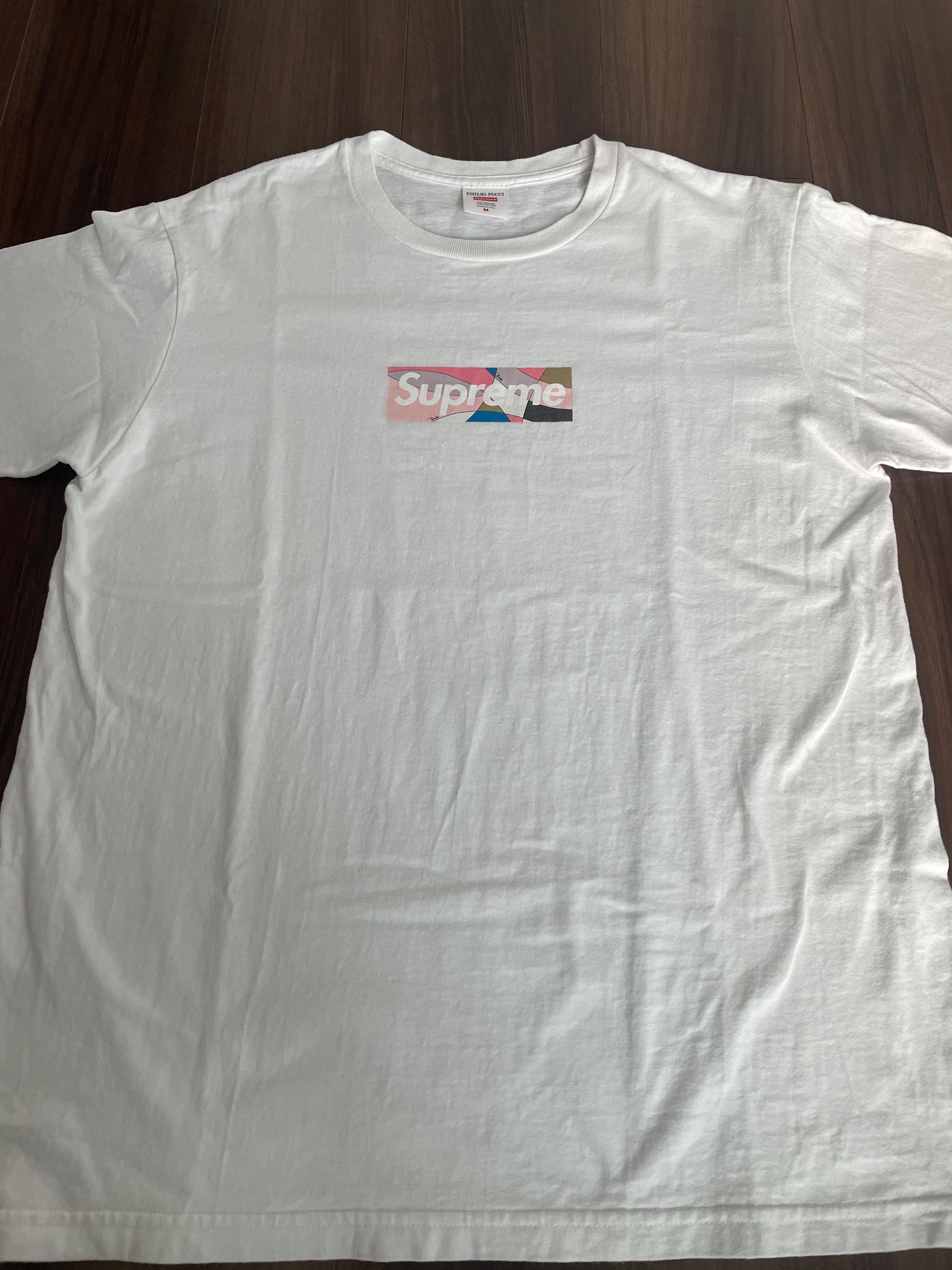 Supreme / Emilio Pucci® Box Logo Tee "White/Pink"