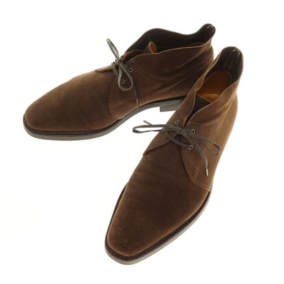 【中古】ジョンロブ John Lobb ROMSEY2 チャッカブーツ ブラウン【サイズ7E】【メンズ】