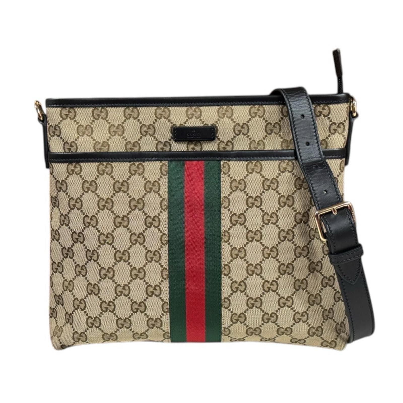 グッチ シェリー ショルダーバッグ GGキャンバス 388926 ベージュ レディース GUCCI 中古