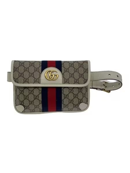 GUCCI Ophidia Belt Bag GG Supreme Canvas "Beige/Whiite"