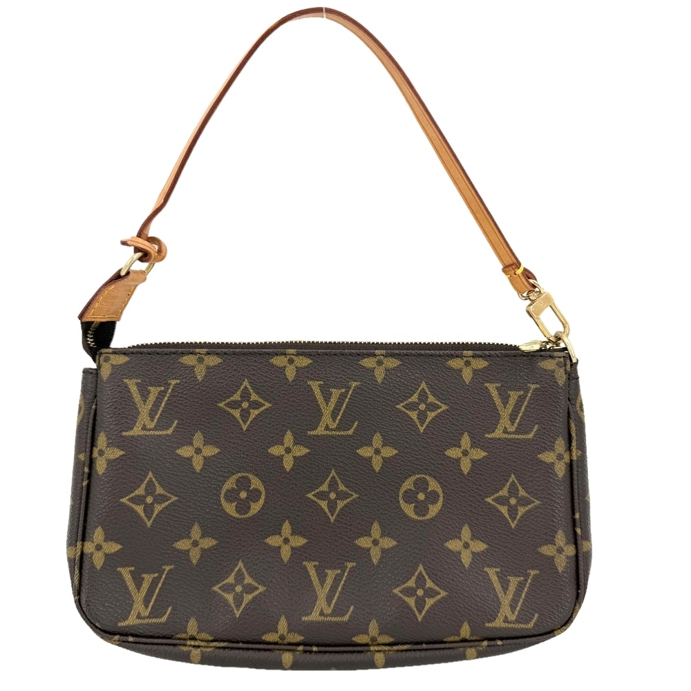 LOUIS VUITTON ルイヴィトン ハンドバッグ ポシェット アクセソワール アクセサリーポーチ M51980 モノグラムキャンバス    ブラウン 茶 ゴールド金具 レディース【中古品】