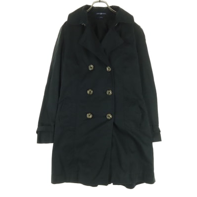 GAP ギャップ コットン 長袖 ダブルブレスト トレンチコート M ブラック