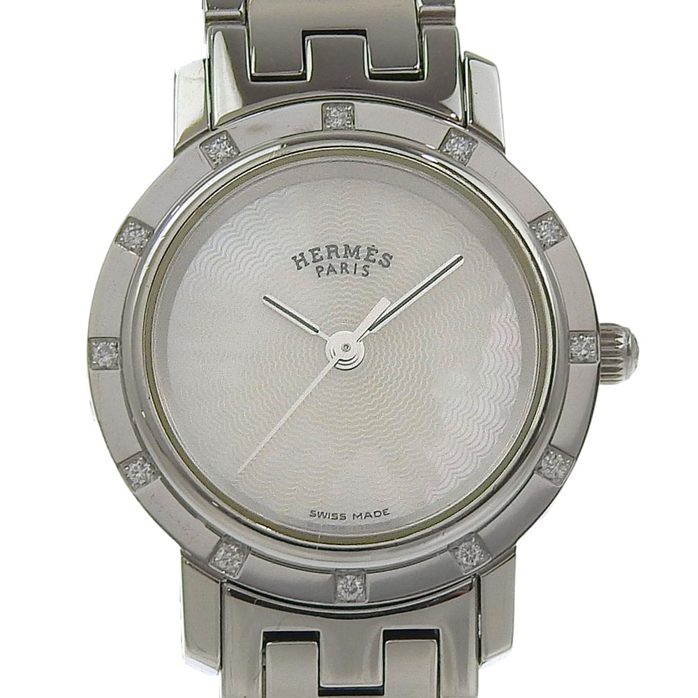 エルメス クリッパーナクレ 12Pダイヤ CL4.230 レディース腕時計