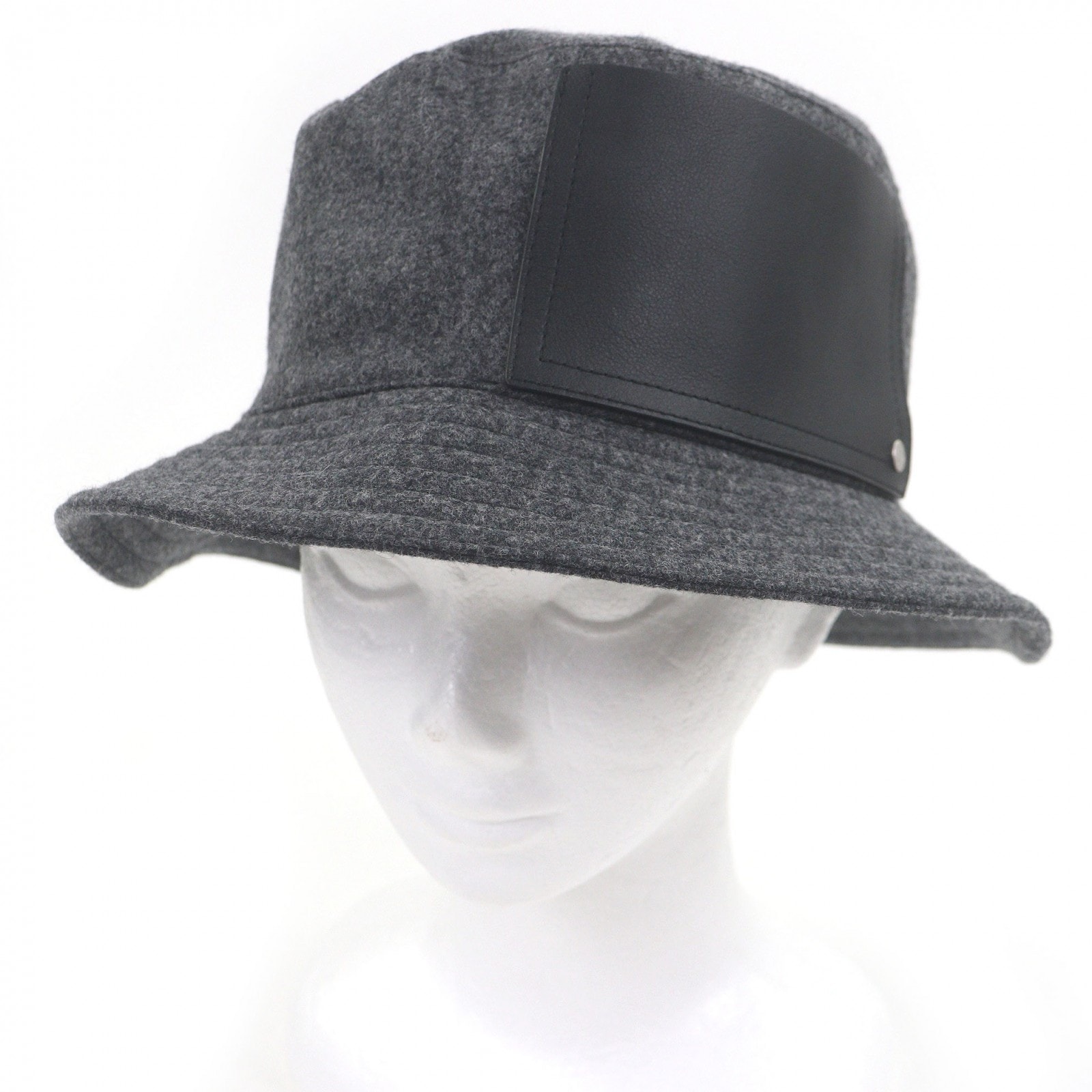 美品 エルメス ハット BOBFILIPE グレー メンズ 59