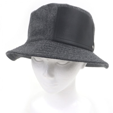 美品 エルメス ハット BOBFILIPE グレー メンズ 59