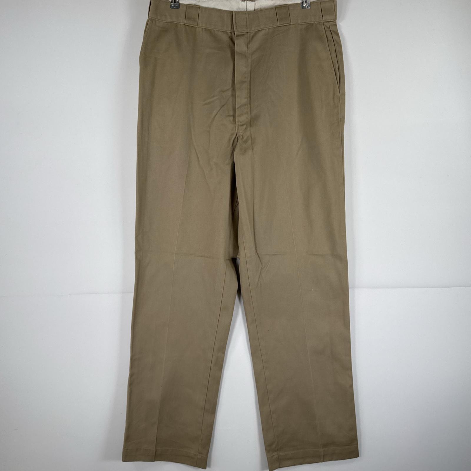 古着 80's/80年代 ヴィンテージ ディッキーズ Dickies ワークパンツ USA製 作業着 TALONジップ w38 L34 ベージュ メンズ