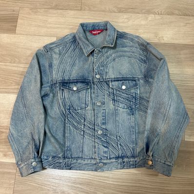 Supreme S Logo Denim Trucker Jacket Supreme S Logo Denim Trucker Jacket