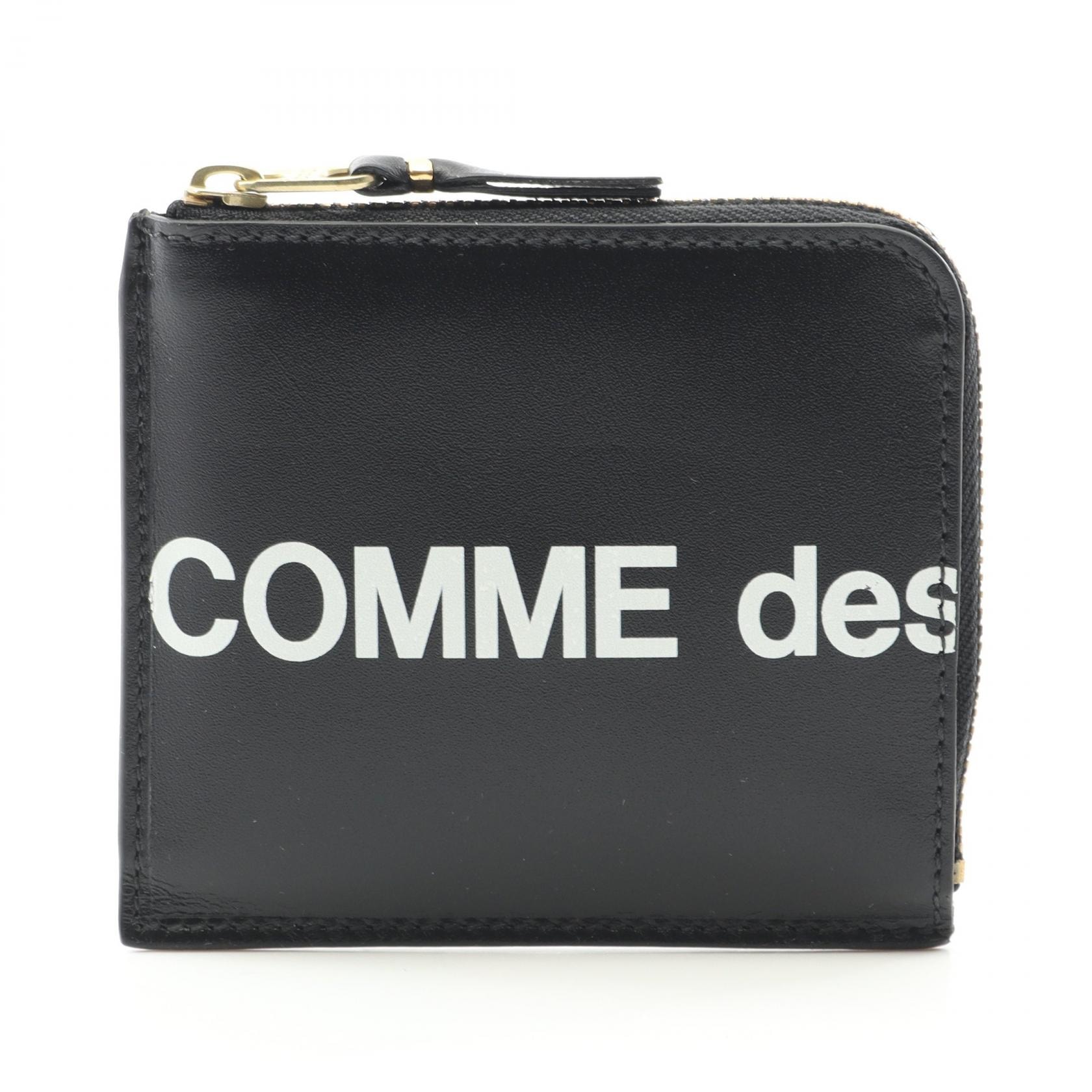 コムデギャルソン COMME des GARCONS HUGE LOGO コインケース 財布 レザー メンズ レディース ブラック系 SA3100HL 【新品】