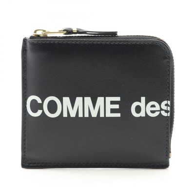 コムデギャルソン COMME des GARCONS HUGE LOGO コインケース 財布 レザー メンズ レディース ブラック系 SA3100HL 【新品】