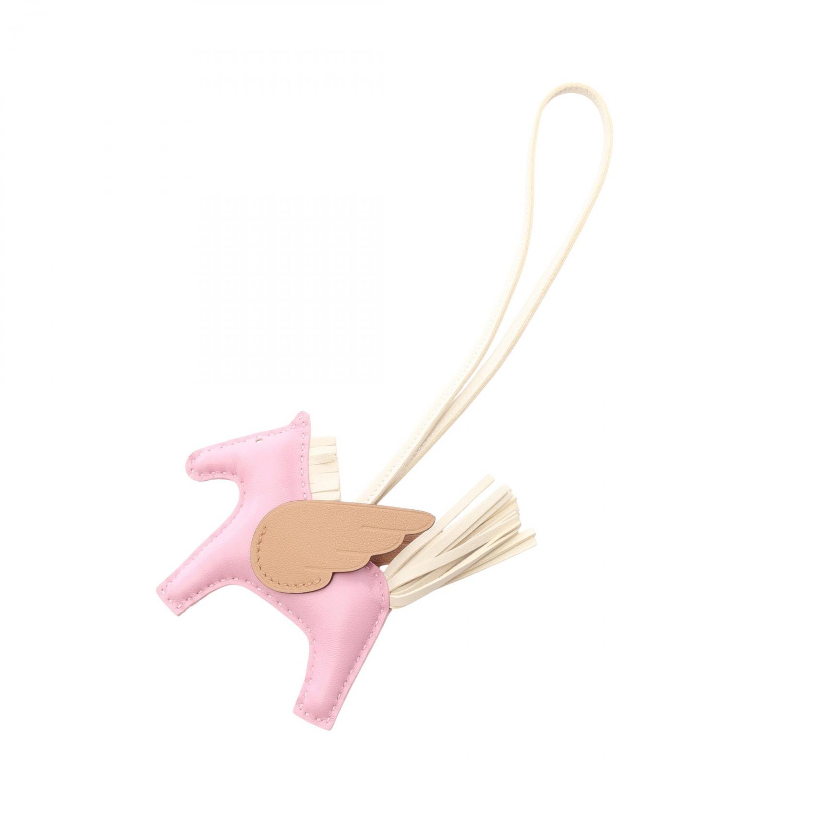 エルメス HERMES ロデオペガサスPM モーヴシルベストル クレ チャイ チャーム アクセサリー アニョーミロ / ヴォースイフト アニョーミロ ピンク B刻印(2023年製造) レディース ピンク系 / アイボリー系 / ブラウン系