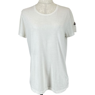 美品 モンクレール 半袖Tシャツ MAGLIA MANICA CORTA ホワイト レディース M