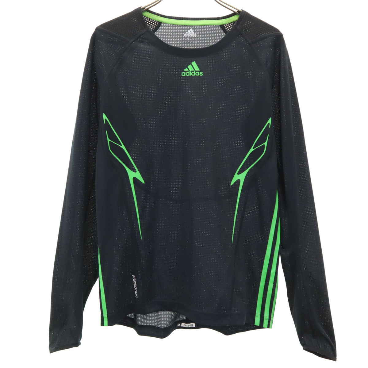adidas アディダス トレーニング 長袖 メッシュ ウェア S 黒