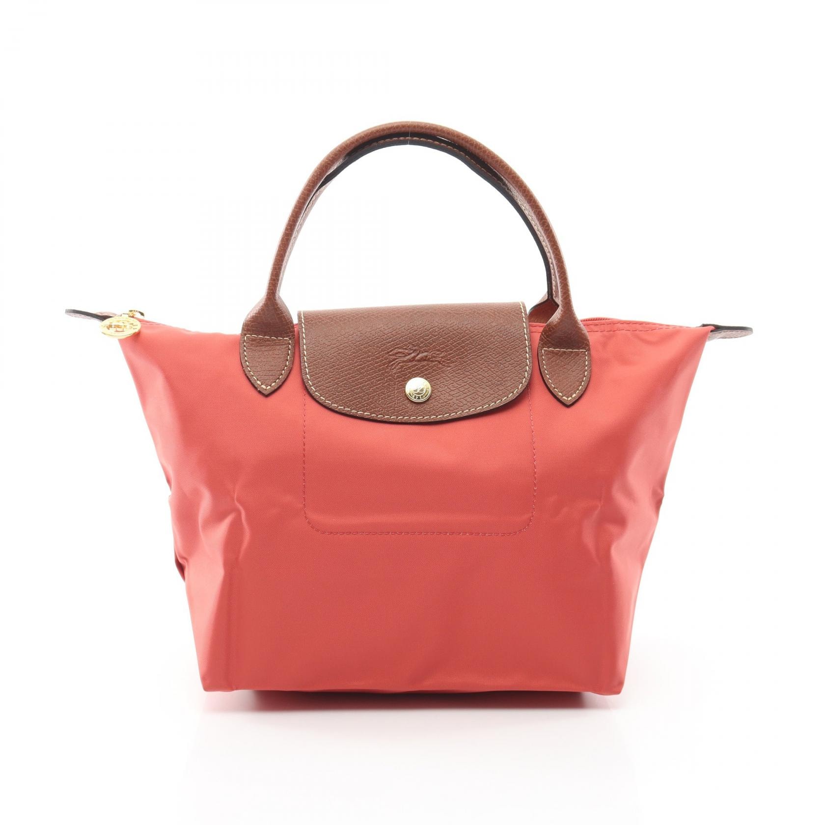 ロンシャン Longchamp ル プリアージュ オリジナル S トップハンドルバッグ ハンドバッグ バッグ キャンバス レザー レディース ピンク系 / ブラウン系 L1621089218 【新品】