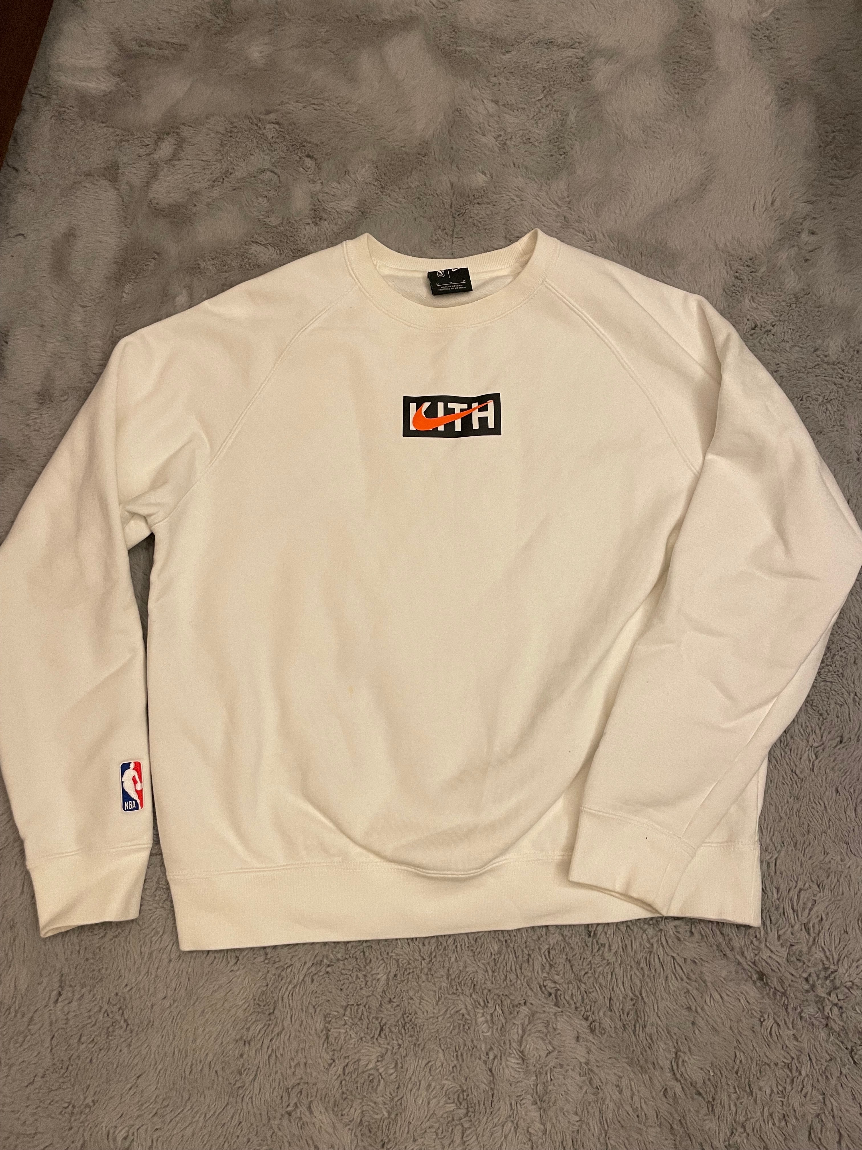 KITH Nike for New York Knicks Fleece Crewneck "White"