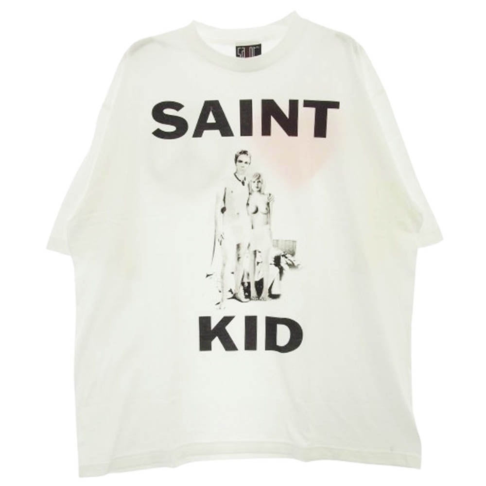SAINT MICHAEL セントマイケル Tシャツ 23AW SM-A23-0000-C31 The Kid Laroi SS TEE ザキッドラロイ プリント 半袖 Tシャツ ホワイト系 XL【新古品】【未使用】【中古】