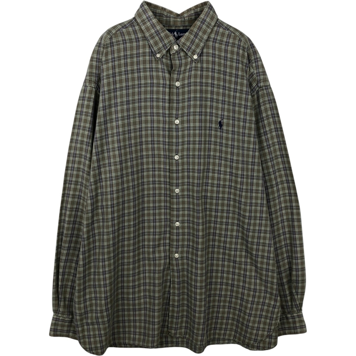 古着 ラルフローレン Ralph Lauren MCMEEL 長袖 ボタンダウンチェックシャツ メンズXL相当/eaa643452