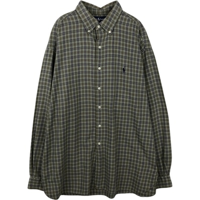 古着 ラルフローレン Ralph Lauren MCMEEL 長袖 ボタンダウンチェックシャツ メンズXL相当/eaa643452